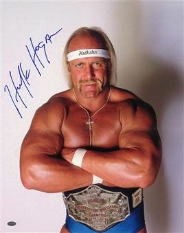 Lot of (3) Hulk Hogan Signed 16x20 Photo - Various Poses (FSC)